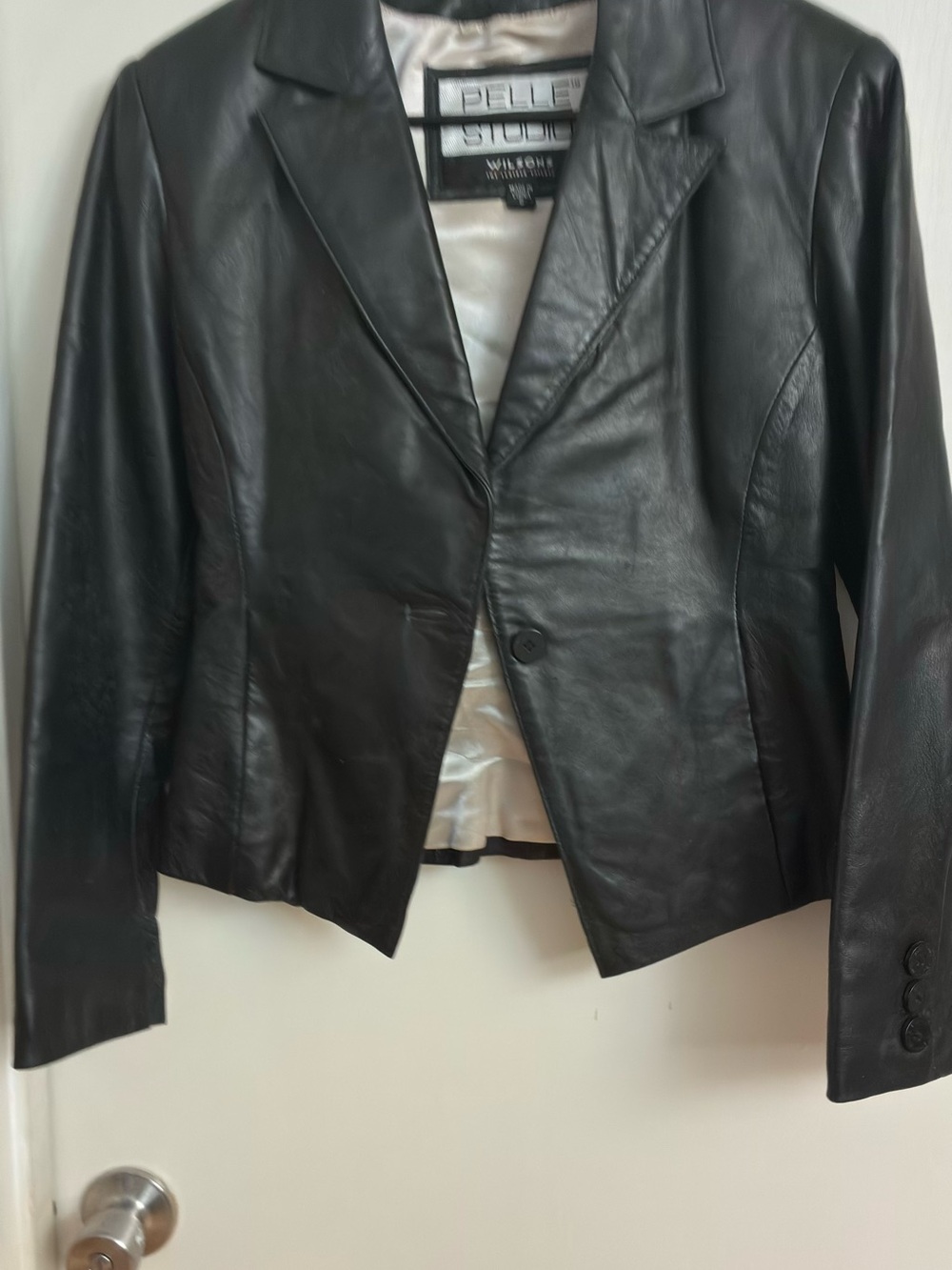 Wilson Black Leather Blazer Jacket